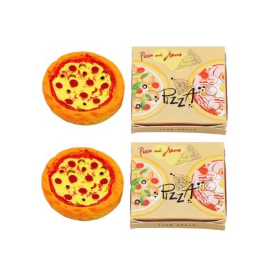 2 Set Miniature Pizza Box Set, 1:6 1:12 Dollhouse Food Model Set Doll House Furniture SuppliesDollhouse AccessoriesDollhouse Furniture