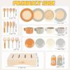 Dreamon Kids Kitchen Set, Wooden Play Dishes and Plates, Cooking & Baking Kitchen Tools view 4