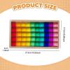 Cube Blocks Set Acrylic Cubes Hand Eye Coordination with Wooden Storage Box Stacker Stacking Toy for Kids Boys Birthday Gift, 50pc view 2