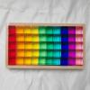 Cube Blocks Set Acrylic Cubes Hand Eye Coordination with Wooden Storage Box Stacker Stacking Toy for Kids Boys Birthday Gift, 50pc view 4