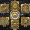 7 in 1 Metal Spinner DND Dice Set for Dungeons and Dragons RPG  Rotating D20 Roulette Top + Side Polyhedral Dials (D4 D6 D8 D10 D12 D%)  Heavy Duty Gaming Accessory GiftGold view 2