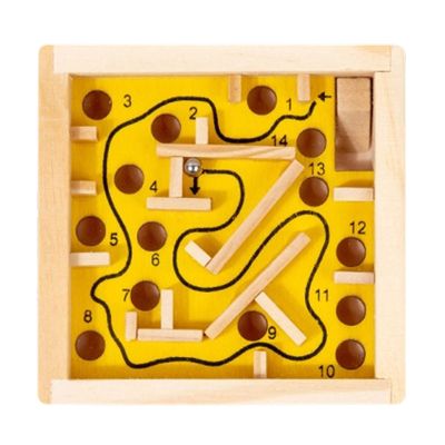Interactive Wooden Puzzle with Marble Challenge Develops Problem Solving & Spatial Thinking Educational Marble Labyrinths Toy