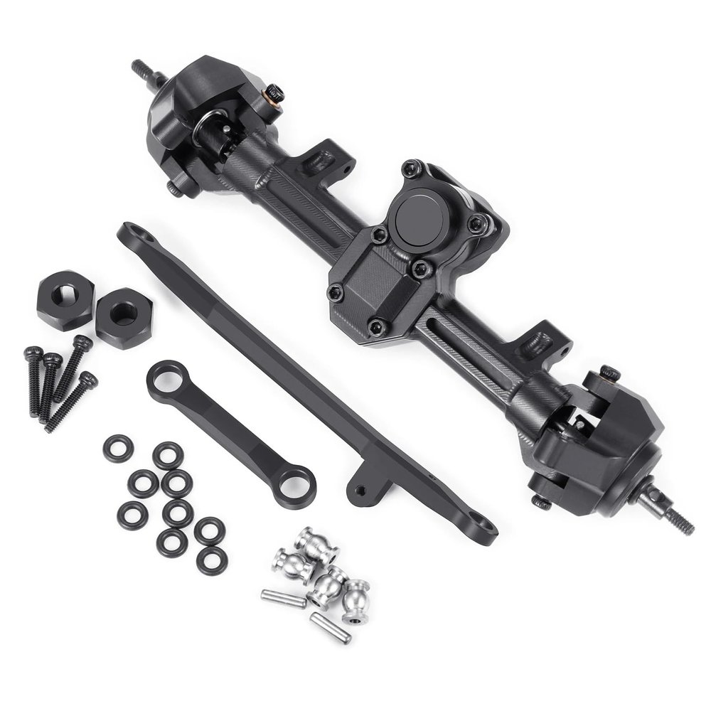 Aluminum Alloy Front Rear Axles for 1/24 RC Micro Crawler Car for Axial SCX24 All Series Parts confident(Front Axle)