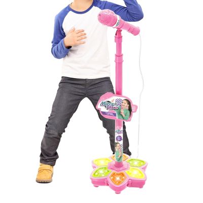 Toy Microphone, Wireless Karaoke Machine with Colorful Light, Children Microphone with Stand for Boys, Girls, preschoolers, Birthday Party, Home, playroom, School Events, and Holiday Performance