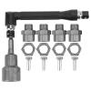 12mm to 17mm Wheel Hex Hub Conversion Adapter Socket Spanner Set, 1/10 1/8 RC Car Hex Adapters, Aluminum Alloy with Steel Wrench, Durable and Accurate Fit for RC Car (Gray) view 1