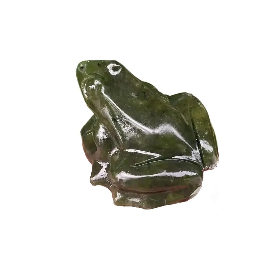 AARTERZZA 1PC 4cm Jade Frog Figurine Miniature Statue Animal