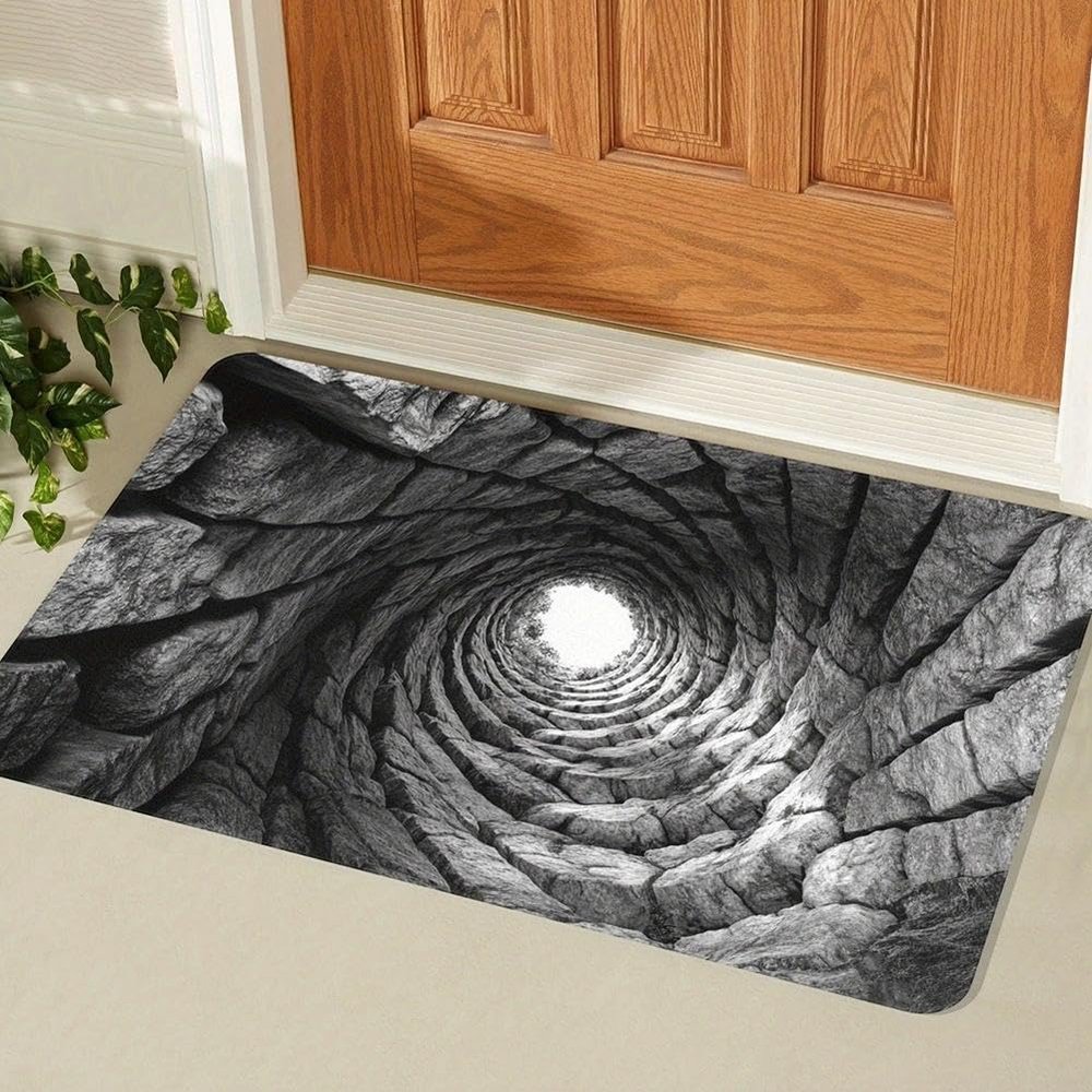 3D Optical Illusion Rug,Dog Gets Scared of 3D Carpet,2025 Muti-Design 3-D Hole Rug,Funny 3-D Carpet to Prank with Secure Non-Slip,Optical Illusion Rugs Easy Clean Doormat for Entrance