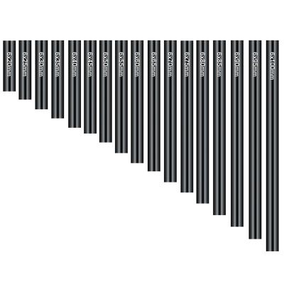 17PCS Aluminum Alloy Link Rod Kit 20~100mm 1/10 RC Crawler Car for Axial SCX10 Linkage Parts confident(Black)