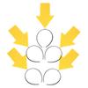 ARTSEWPLY 5Pcs Yellow Arrow Headbands Funny Party Headwear Photography Props Selfie Accessories for Birthday Halloween Carnival Photoshoot view 1