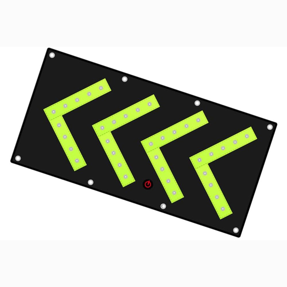 HDXWIFD Magnetic Traffic Arrow Sign, Traffic Arrow Direction Sign, LED Portable Traffic Arrow, Solar Road Traffic Guide Light (Size: 46 * 84 cm, Color: Solar/USB)