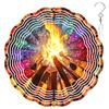 10-Inch Metal Wind Spinner Bonfire Blazing with Sparks 3D Wind Spinner, Unique Metal Hanging Kinetic Wind Sculpture Ornament Gifts for Women Yard Art Garden Patio Lawn Indoor Outdoor Decor view 1
