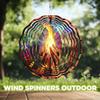 10-Inch Metal Wind Spinner Bonfire Blazing with Sparks 3D Wind Spinner, Unique Metal Hanging Kinetic Wind Sculpture Ornament Gifts for Women Yard Art Garden Patio Lawn Indoor Outdoor Decor view 4