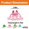 4 PCS Frogs for Refrigerator, 3D Printed Frog with Movable Joints, Fun Frog Decor for Fridge, Office Desk, Locker and Car view 2