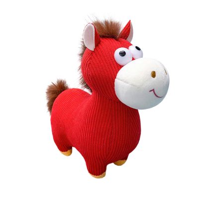 2026 Horse Stuffed Animal, New Year Horse Plush-Mascot Statue, Plush Tabletop Ornaments for Chinese New Year Spring Festival Gift Blessing Souvenir Home Office Tabletop Decors
