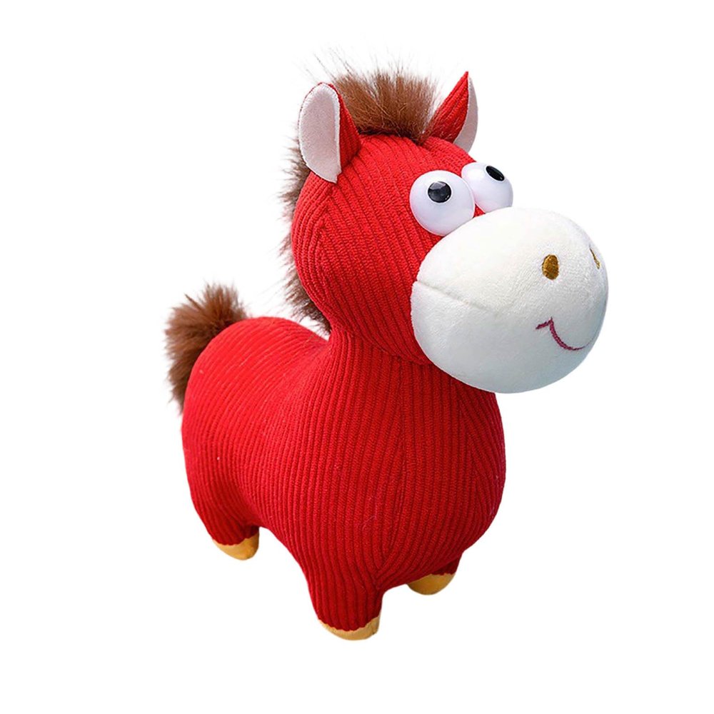 2026 Horse Stuffed Animal, New Year Horse Plush-Mascot Statue, Plush Tabletop Ornaments for Chinese New Year Spring Festival Gift Blessing Souvenir Home Office Tabletop Decors
