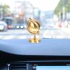 FOYTOKI Copper Desktop Globe Ornament for Office and Car Decor, Rotating Simulation Earth Globe Craft with Stand, Copper Model for Home Desktop Decoration and Educational Display view 3