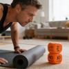 Fitness Dice, 6-Sided Fun Sports Equipment, 2-Piece Fitness Dice Game with Push Ups Lunges Jump, Teens Family Gym Details, Home Playtime Group Physical Education Training PE, for Active Fun view 2