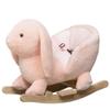 Wooden Rocking Horses Ages 1-3, Toddler Rocking Horse with Lullaby Song, Toddler Rocker Toy with Safety Belt & Footrests for Baby Kids, Ride on Horse, Plush Rocking Animal for Gift (Pink) view 1