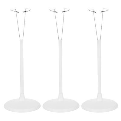HEARTOOL Adjustable Doll Stand, Fits 24 Inch Doll Plastic Display Holder Support Retractable Waist Action Figure Stand Display Base Waist 1.8" - 2.6"(White, 3pcs)
