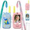 Video Walkie Talkies for Kids,ELFEYE Handheld Rechargeable Video/Voice Call Children Walkies Talkies,Toddler Toy for Indoor Outdoor Games,Camping Hiking,Gift for Kids Ages 3-12 (Blue/Pink) view 1