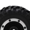 2PCS 1.9 Inch Metal Wheel Rims Hubs, 96mm RC Rubber Tires Set, Antislip Surface with Aluminum Alloy Hub for Tamiya CC01 D90 SCX10 1/10 RC Car, Durable Off - Road Climbing Vehicle A (Black) view 2