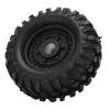 2PCS 1.9 Inch Metal Wheel Rims Hubs, 96mm RC Rubber Tires Set, Antislip Surface with Aluminum Alloy Hub for Tamiya CC01 D90 SCX10 1/10 RC Car, Durable Off - Road Climbing Vehicle A (Black) view 4