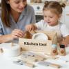 Children's Pretend Kitchen Toy Set - WoodenToy, Kitchens Utensils and Accessories, montesori Cooking Learning Toys, Kids Cookings Set Preschool Kids Ages 3 4 5 6 Years Easter Home Indoor Role Play view 3