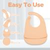 BabyX Silicone Baby Starter Kit, 5 Pieces First Feeding Set, Including Training Spoon, Fork, Cup, Bib and Heart Shaped Bowl (Peach), BPA-Free, Baby Utensils Supplies, Microwave/Dishwasher Safe view 4