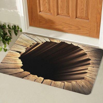 3D Optical Illusion Rug,Rugs That Look Like a Hole,3D Hole Illusion Rug,Non-Slip Floor Mat for Indoor & Outdoor Use,Funny Prank Doormat for Holiday Entryway Living Room Front Door Bedroom
