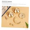 FOYTOKI Rotating Brass Desktop Globe with Base Small Tabletop Globe Decor for Office and Home Educational Geographic Ornament view 2