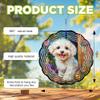 10-Inch Metal Wind Spinner Bichon Frise Sitting by Garden door3D Dog Wind Spinner, Unique Metal Hanging Kinetic Wind Sculpture Ornament Yard Art Garden Patio Lawn Indoor Outdoor Decor view 3