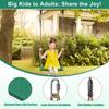 SELEWARE Heavy Duty Swing Seat Replacement for Kids, 2-Pack Outdoor Swing Set Accessories with Adjustable Ropes & Snap Hooks, Plastic Playground Swing for Backyard, Tree, Indoor Play (Black & Green) view 2