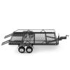 GIXCEL RC Trailer with Tow Hitch, Metal Flatbed Uitlity Hauler Trailer for 1/18 TRX4M Ascent-18 FCX18 1/24 SCX24 FCX24 RC Crawler Upgrades view 1