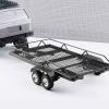 GIXCEL RC Trailer with Tow Hitch, Metal Flatbed Uitlity Hauler Trailer for 1/18 TRX4M Ascent-18 FCX18 1/24 SCX24 FCX24 RC Crawler Upgrades view 2