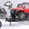 GIXCEL RC Trailer with Tow Hitch, Metal Flatbed Uitlity Hauler Trailer for 1/18 TRX4M Ascent-18 FCX18 1/24 SCX24 FCX24 RC Crawler Upgrades view 3
