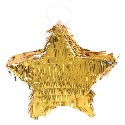 Abaodam Gold Foil Star Pinata Party for Birthday with Aluminum Film Large Star Shape Game Prop without Blindfold