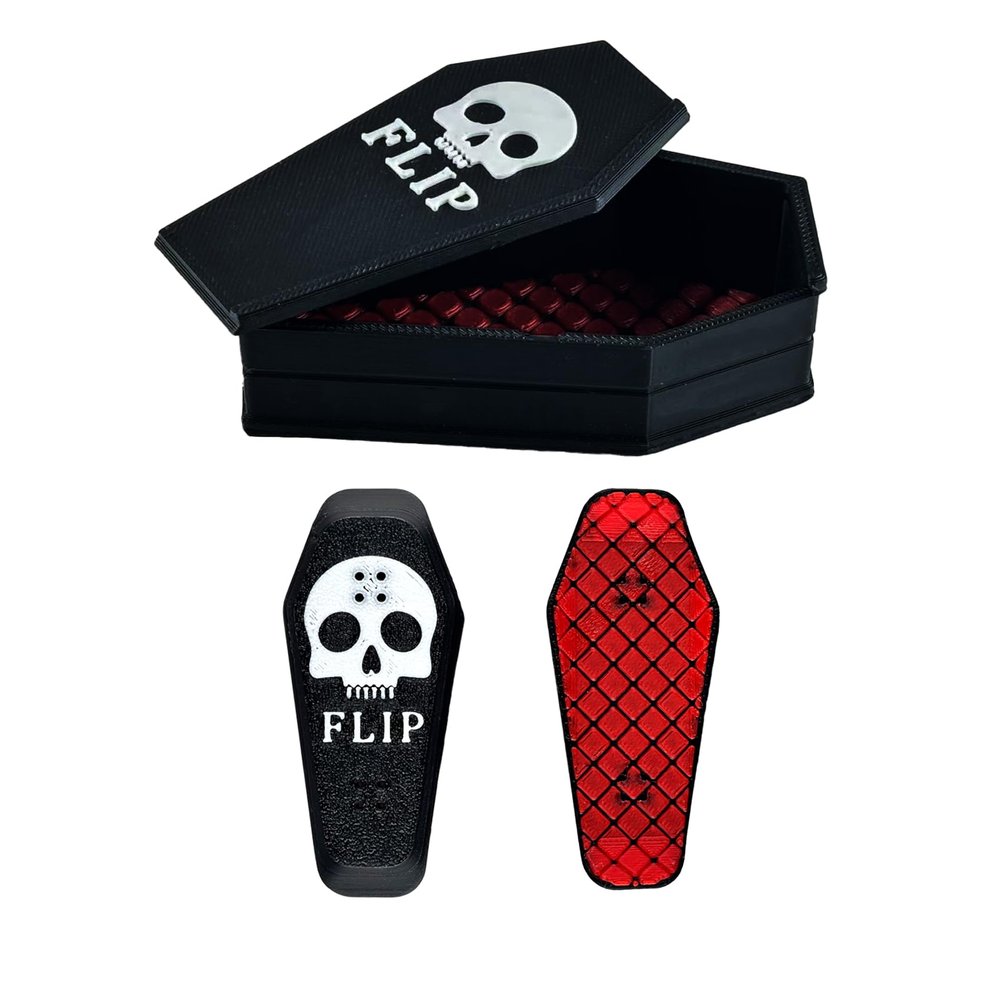 Magnetic Kickflip Fidget Slider Toy for Adults Mini Flip Fingerboard Skateboard with Storage Crat Portable,Office Desk Toys