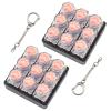 2 Pcs Cute Cat Paw Keyboard Fidget Toy, 9 Keys Transparent Keyboard Clicker Fidget for Adults Relieve Stress and Anxiety Decompression Keyboard Fidget Keychain view 1