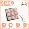 2 Pcs Cute Cat Paw Keyboard Fidget Toy, 9 Keys Transparent Keyboard Clicker Fidget for Adults Relieve Stress and Anxiety Decompression Keyboard Fidget Keychain view 2
