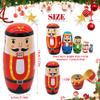 Nuiorfty Russian Nesting Dolls Set, 5Pcs/Set 5.5" Cute Nutcracker Nesting Dolls, Wooden for Kids, Traditional Matryoshka Doll, Nutcracker Decor for Party Christmas Home view 3