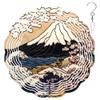 10-Inch Metal Wind Spinner The Great Wave and Mount Fuji 3D Wind Spinner, Unique Metal Hanging Kinetic Wind Sculpture Ornament Gifts for Women Yard Art Garden Patio Lawn Indoor Outdoor Decor (2) view 1