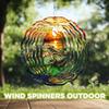 10-Inch Metal Wind Spinner Green Frog on Lily pad 3D Wildlife Wind Spinner, Unique Metal Hanging Kinetic Wind Sculpture Ornament Gifts for Women Yard Art Garden Patio Lawn Indoor Outdoor Decor view 4