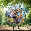 10-Inch Metal Wind Spinner Bighorn Sheep Among Flowers 3D Wildlife Wind Spinner, Unique Metal Hanging Kinetic Wind Sculpture Ornament Gifts for Women Yard Art Garden Patio Lawn Indoor Outdoor Decor view 2