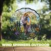 10-Inch Metal Wind Spinner Bighorn Sheep Among Flowers 3D Wildlife Wind Spinner, Unique Metal Hanging Kinetic Wind Sculpture Ornament Gifts for Women Yard Art Garden Patio Lawn Indoor Outdoor Decor view 4