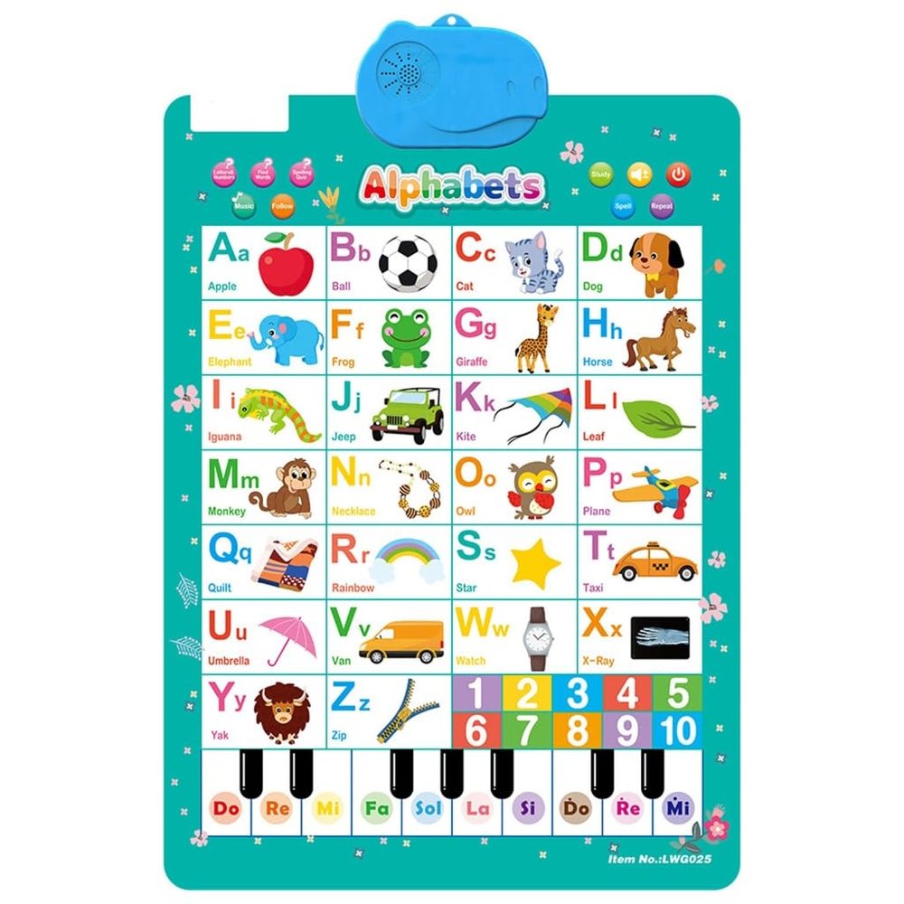 Talking Wall Chart for Fun Educational Toy for Girls Interactive Cognitive Skill Sounding Talking