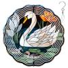10-Inch Metal Wind Spinner White Swan and Grey Ducks 3D Bird Wind Spinner, Unique Metal Hanging Kinetic Wind Sculpture Ornament Yard Art Garden Patio Lawn Indoor Outdoor Decor view 1
