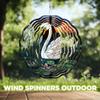 10-Inch Metal Wind Spinner White Swan and Grey Ducks 3D Bird Wind Spinner, Unique Metal Hanging Kinetic Wind Sculpture Ornament Yard Art Garden Patio Lawn Indoor Outdoor Decor view 4