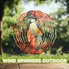 10-Inch Metal Wind Spinner Black-Capped Chickadee 3D Bird Wind Spinner, Unique Metal Hanging Kinetic Wind Sculpture Ornament Yard Art Garden Patio Lawn Indoor Outdoor Decor view 4