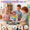 Paisure Wooden Car Ramp Racer for Toddlers 1-3, Montessori Race Track Toy view 4
