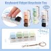 3 Pcs Keyboard Fidget Toy for Adults, Loud Fidget Keyboard Keychain 4-in-1 Keyboard Clicker Fidget Toy, Mini Fidget Clicker Sensory Toys for Ideal Anxiety Stress Relief Gift(Dark Color Gradient ) view 3